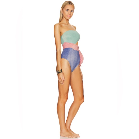Zimmermann Lurex Cutout Scarf Tie One-Piece Swimsuit - Picture 8 of 14